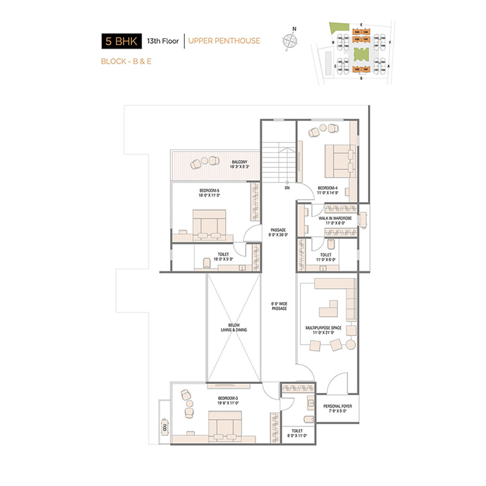 2BHK Unit Plan Type-2